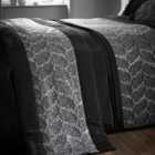 Portfolio Home Rouen Embellished Sequins Black Rectangular 50 X 220Cm Quilted Bed Runner Bedding Decor