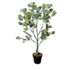 Homezone Large Indoor House Plant 85Cm Fake Eucalyptus Tree Realistic Faux Plant In Pot Home Office Artificial Tree With Pot Indoor Potted Trees