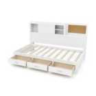 Costway Single Size Daybed Frame With 3 Storage Drawers-single Size