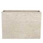 Beliani Rectangular Plant Pot 34 x 80 x 56 cm Beige EDESSA