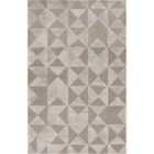 Hamilton Modern Metallic Sheen Area Rug - Mosaic Geometric Triangle Design Mocha 80Cm X 150Cm