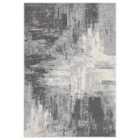 Obsidian Modern Low Pile Area Rug - Craft Abstract Design Grey Rug Grey 160Cm X 230Cm