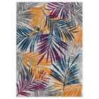 San Marino Modern Living Room Area Rug - Low Pile Leaf Design Muti Coloured Multi Colour 200Cm X 290Cm