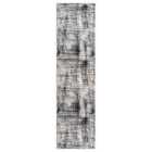 Obsidian Modern Low Pile Area Rug - Oblique Abstract Design Grey Rug Grey 60Cm X 220Cm