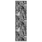 Obsidian Modern Low Pile Area Rug - Whirlpool Design Grey Rug Grey 60Cm X 220Cm