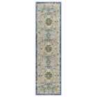 San Marino Living Room Area Rug - Low Pile Medallion Floral Design Muti Coloured Multi Colour 60Cm X 220Cm