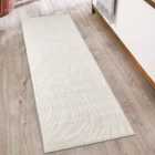 Hamilton Modern Metallic Sheen Area Rug - Marble Inspired Design Cream 60Cm X 220Cm