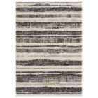 Eleanor Modern Embossed Contemporary Living Room Area Rug - Striped Design Rug Mocha 120Cm X 170Cm