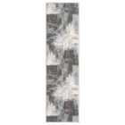 Obsidian Modern Low Pile Area Rug - Craft Abstract Design Grey Rug Grey 60Cm X 220Cm