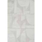 Hamilton Modern Sheen Area Rug - Abstract Motif Geometric Lines Design Silver 80Cm X 150Cm