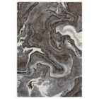 Eleanor Modern Embossed Contemporary Living Room Area Rug - Marble Design Rug Grey 160Cm X 230Cm