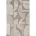 Hamilton Modern Sheen Area Rug - Abstract Motif Geometric Lines Design Mocha 80Cm X 150Cm
