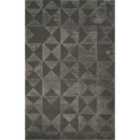 Hamilton Modern Metallic Sheen Area Rug - Mosaic Geometric Triangle Design Dark Grey 160Cm X 230Cm