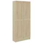 Vidaxl Book Cabinet Sonoma Oak 82.5X30.5X185.5 Cm Engineered Wood
