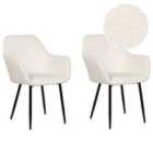 Beliani Set Of 2 Bar Chairs Darien Light Beige