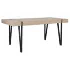 Beliani Dining Table Adena Light Brown 150 Cm 90 Cm