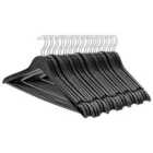 Wooden Coat Hangers - Black - Pack Of 30