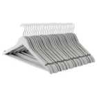 Wooden Coat Hangers - Grey - Pack Of 30