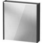 Duravit D-code 650Mm X 700Mm Illuminated Left Opening Mirror Cabinet - Matt Graphite