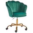 Beliani Desk Chair Swivel MONTICELLO Velvet Green