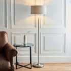 Ashton Single Floor light brushed chrome