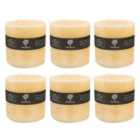 Nicola Spring Round 3 Wick Vanilla Pillar Candles - 130 Hours - Cream - Pack of 6