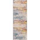 Livabliss Valerie Abstract Modern Marble Light Grey Runner Rug (80 x 220 cm)