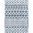 Livabliss Nour Shaggy Geometric Plush Pile Denim Area Rug (130 x 170 cm)
