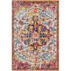 Livabliss Lou Vintage Oriental Boho Neon Pink Area Rug (60 x 90 cm)