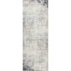 Livabliss Alix Abstract Modern Marble Blue/Ivory Runner Rug (80 x 220 cm)