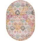 Livabliss Ines Oval Vintage Oriental Boho Saffron/Burnt Orange Area Rug (200 x 275 cm)