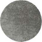 Livabliss Soso Round Shaggy Solid Color Plush Pile Dark Grey Area Rug (120 x 120 cm)