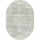 Livabliss Juliette Oval Vintage Oriental Boho Grey/White Area Rug (200 x 275 cm)