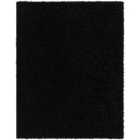 Livabliss Soso Shaggy Solid Color Plush Pile Black Area Rug (160 x 213 cm)