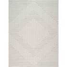 Livabliss Naoko In- & Outdoor 3D High & Low Pile Textured White Area Rug (200 x 275 cm)