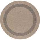 Livabliss Rhonda Round In- & Outdoor Cottage Jute-Look Beige/Brown Area Rug (160 x 160 cm)
