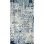 Livabliss Sarah Abstract Modern Marble Navy/Aqua Area Rug (80 x 150 cm)