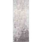 Livabliss Fiona Abstract Modern Marble Silver Grey Runner Rug (80 x 220 cm)