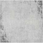 Livabliss Alix Abstract Modern Marble Charcoal Area Rug (200 x 200 cm)