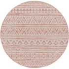 Livabliss Diksha Round In- & Outdoor Global Coral/Pink Area Rug (160 x 160 cm)