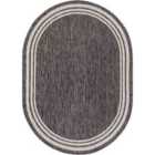 Livabliss Akriti Oval In- & Outdoor Traditionnal Boho Dark Grey Area Rug (160 x 220 cm)