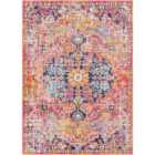 Livabliss Lou Vintage Oriental Boho Orange/Dark Blue Area Rug (200 x 275 cm)