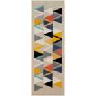 Livabliss Delaney Scandi Geometric Taupe Runner Rug (80 x 220 cm)