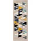 Livabliss Delaney Scandi Geometric Mustard Runner Rug (80 x 220 cm)