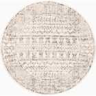 Livabliss Olimpia Round Scandi Geometric Light Grey Area Rug (160 x 160 cm)