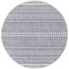 Livabliss Mimi Round In- & Outdoor Geometric Black Area Rug (160 x 160 cm)