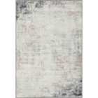 Livabliss Alix Abstract Modern Marble Blue/Ivory Area Rug (60 x 90 cm)