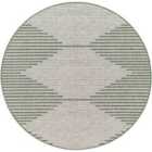 Livabliss Dolly Round In- & Outdoor Global Moss/Grey Area Rug (160 x 160 cm)