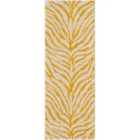 Livabliss Cybele Scandi Boho Zebra Mustard Runner Rug (80 x 220 cm)
