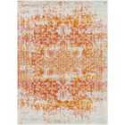 Livabliss Juliette Vintage Oriental Boho Orange/White Area Rug (120 x 170 cm)